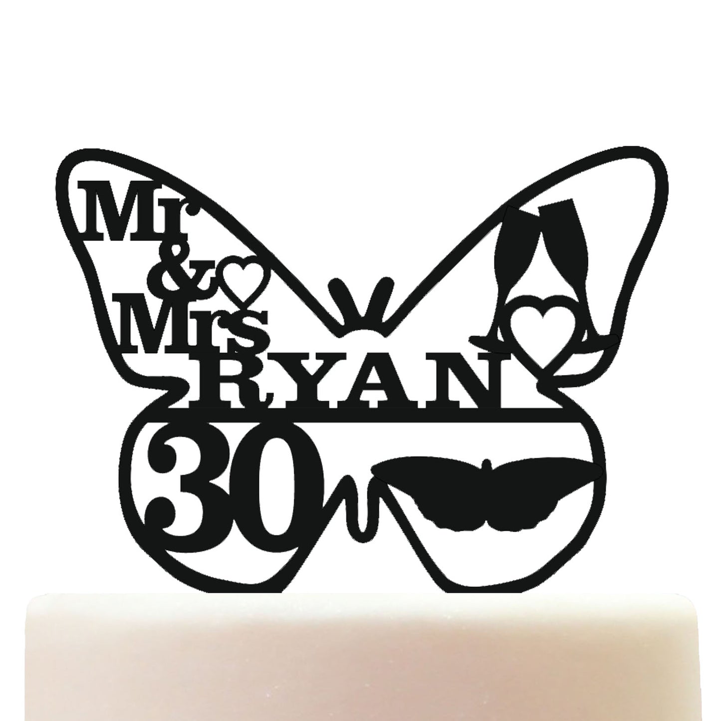 happy 30th wedding anniversary cake topper decorations personalized acrylic