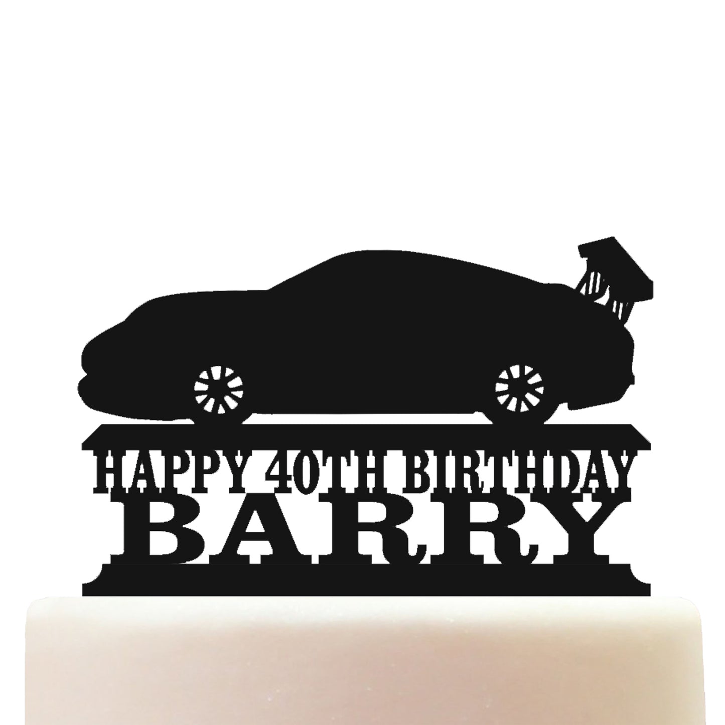 911 carrera racer classic car cake topper decorations personalized acrylic
