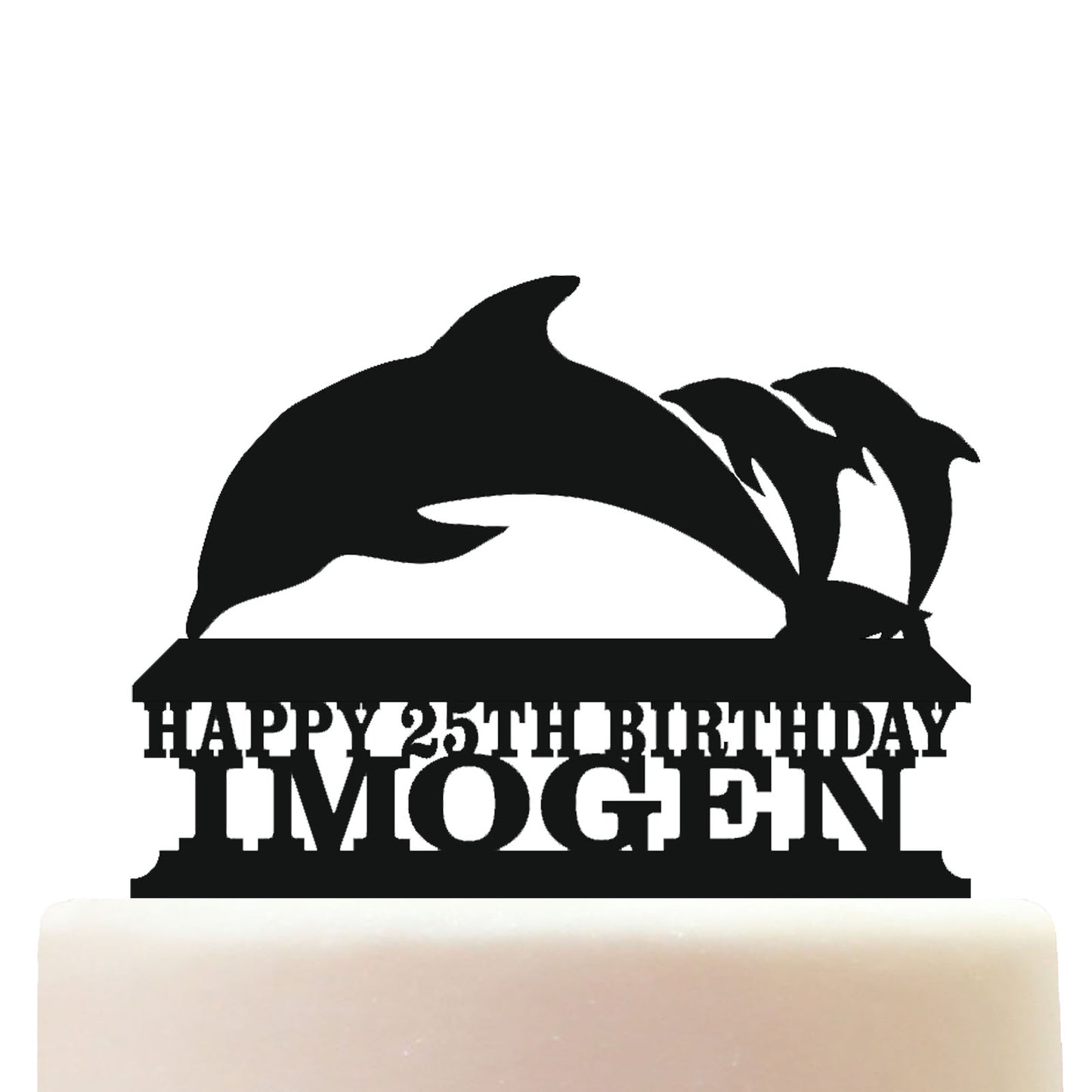 Dolphin Cake Topper Decorations Personalized Acrylic