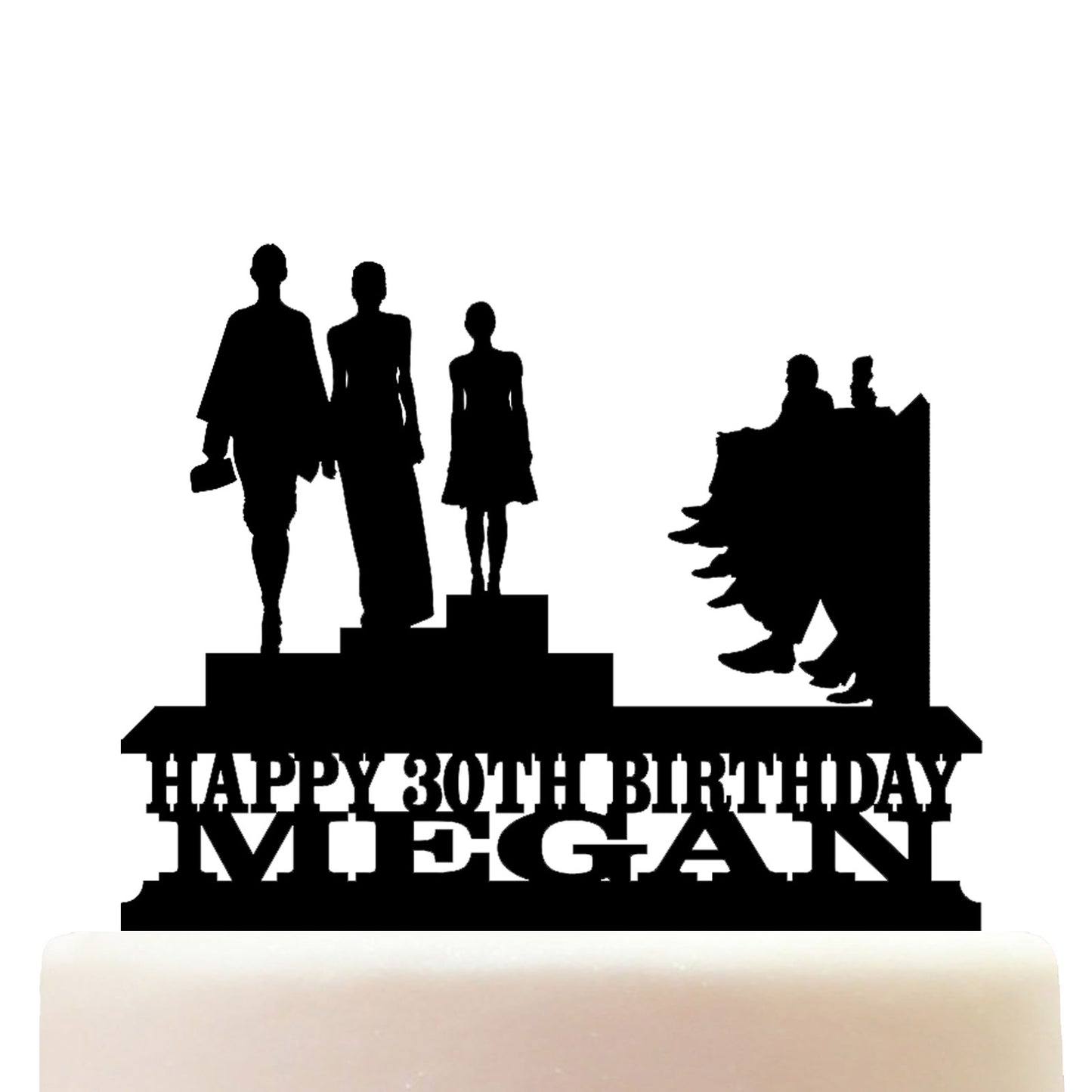 Fashion Catwalk Model Cake Topper Decorations Personalized Acrylic