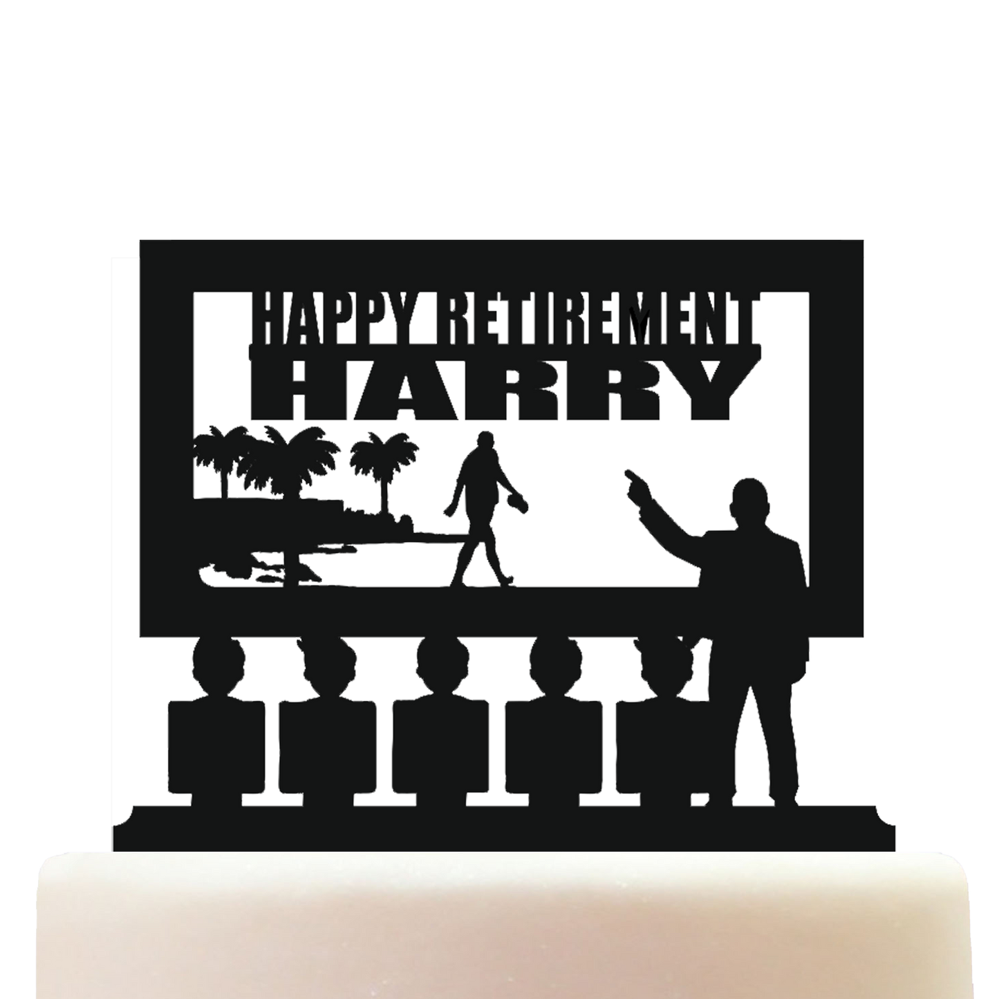 Male Teacher Retirement Cake Topper Decorations Personalized Acrylic