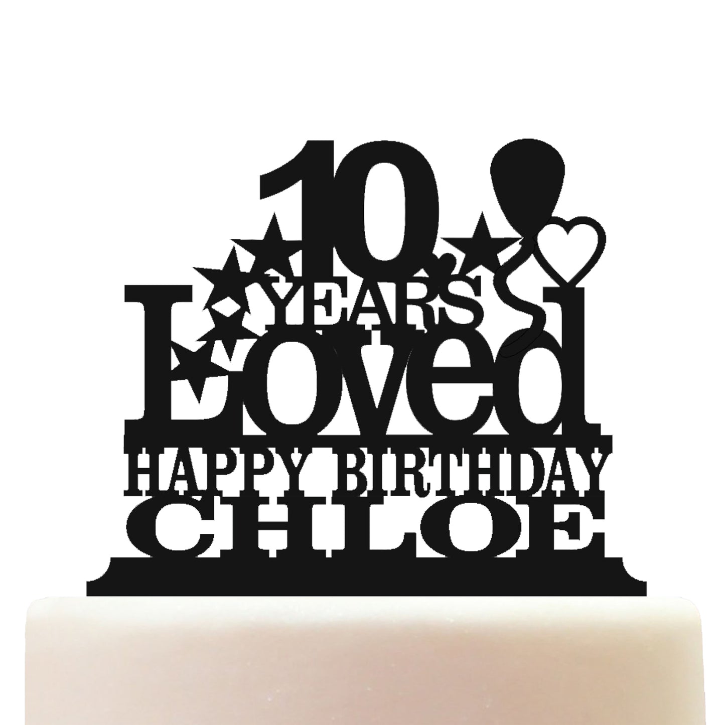 happy 10th birthday cake topper decorations personalized acrylic