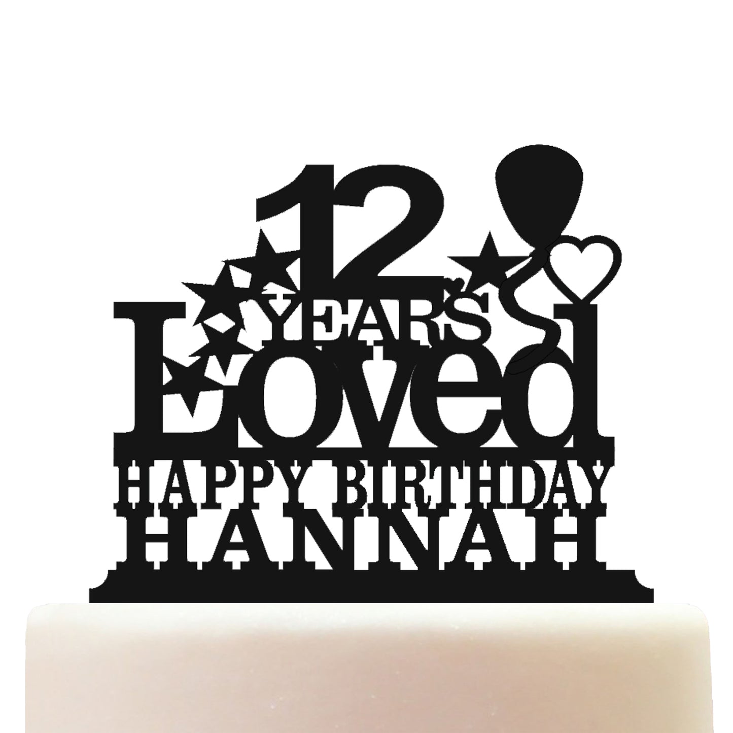 happy 12th birthday cake topper decorations personalized acrylic