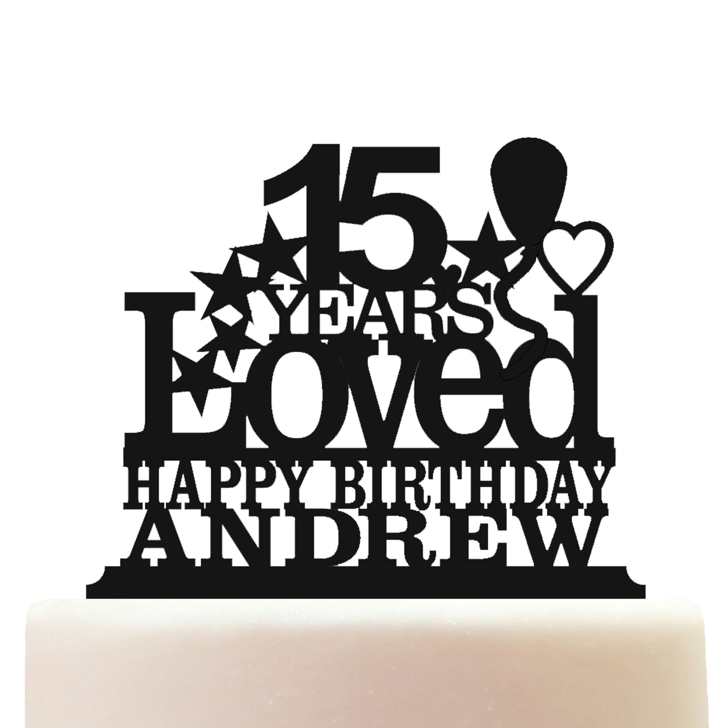 happy 15th birthday cake topper decorations personalized acrylic