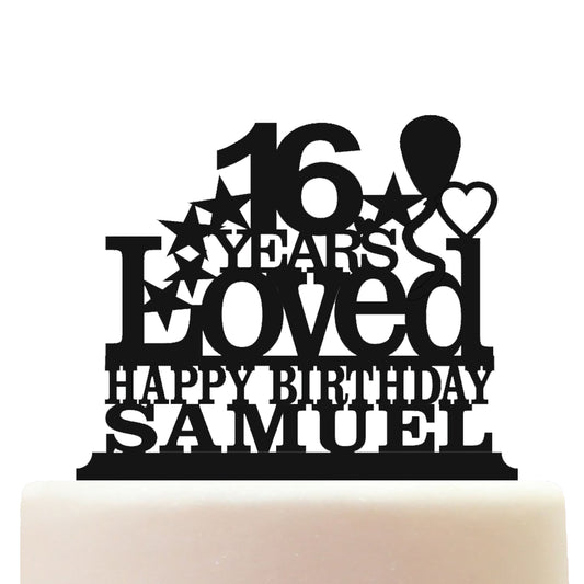 happy 16th birthday cake topper decorations personalized acrylic