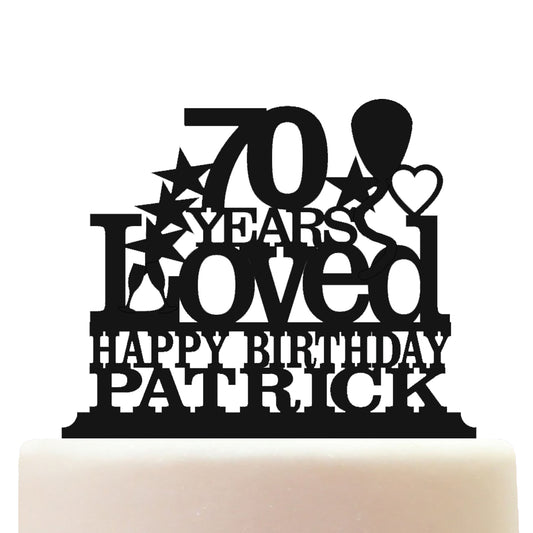happy 70th birthday cake topper decorations personalized acrylic