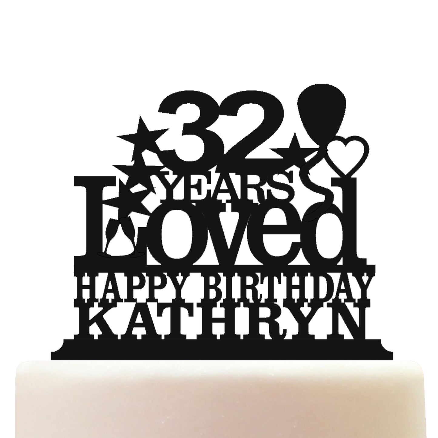 happy any number birthday cake topper decorations personalized acrylic