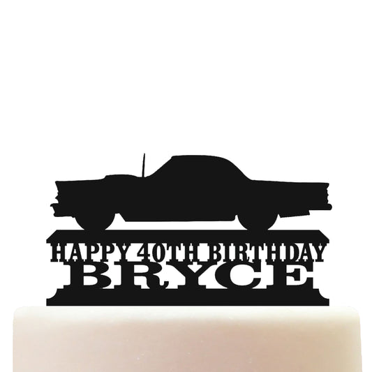 1957 Thunderbird classic car cake topper decorations personalized acrylic