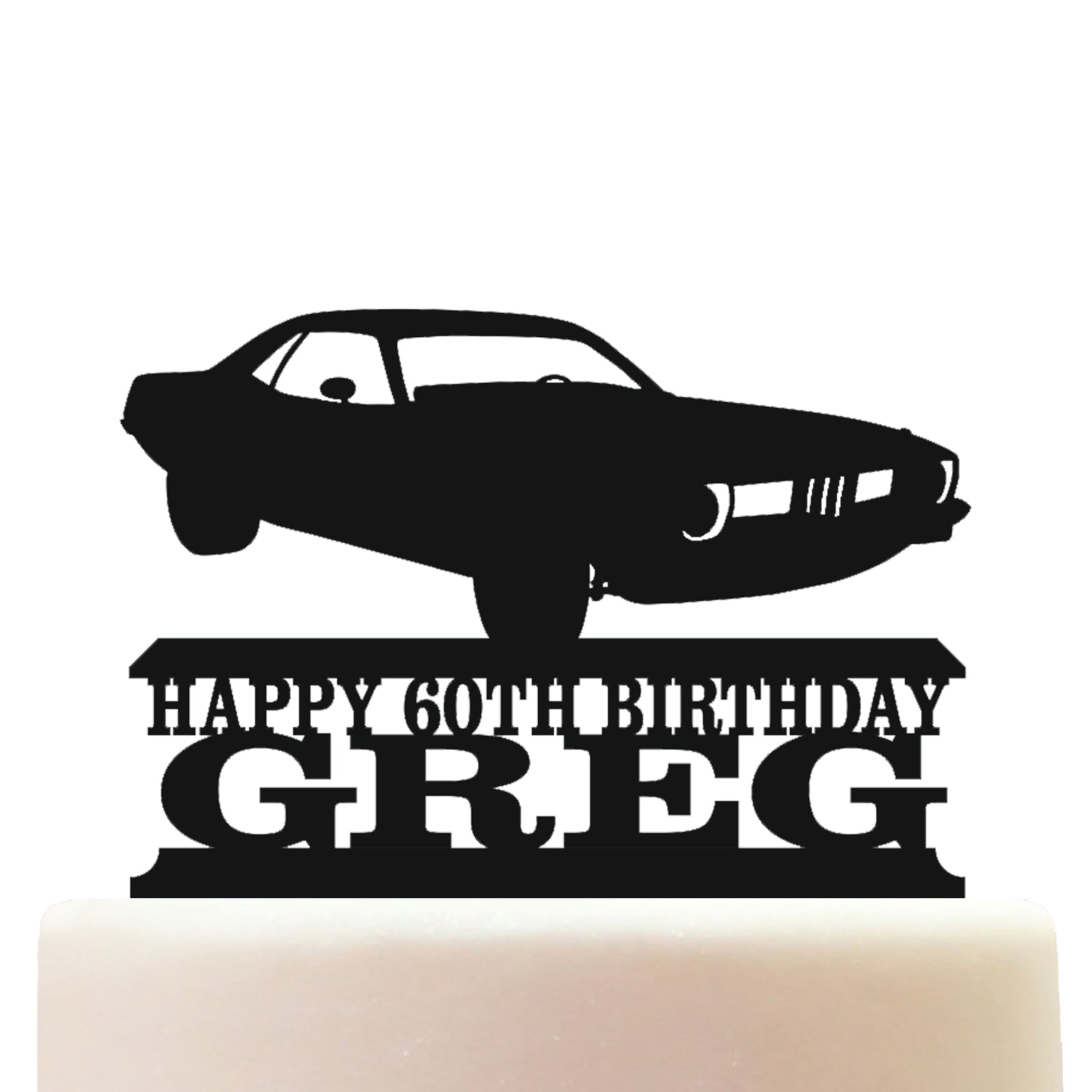 1971 Hemi Cuda Barracuda Muscle Car Cake Topper Decorations Personalized Acrylic