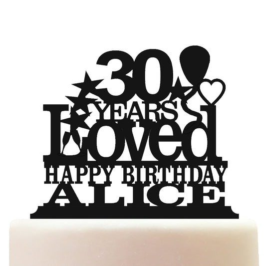 happy 30th birthday cake topper decorations personalized acrylic