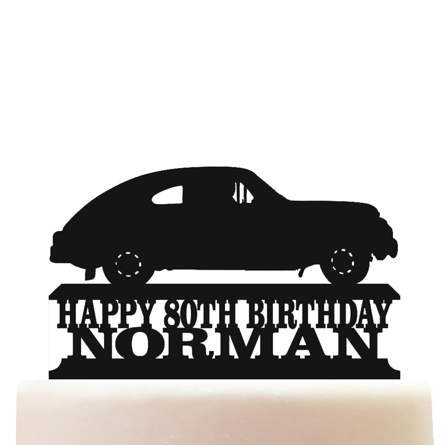 40s classic car cake topper decorations personalized acrylic