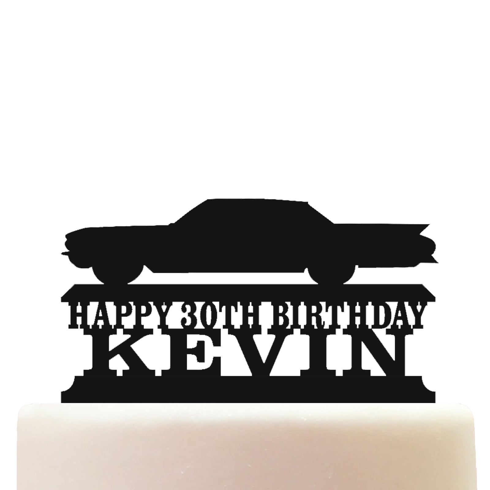 50s classic car cake topper decorations personalized acrylic