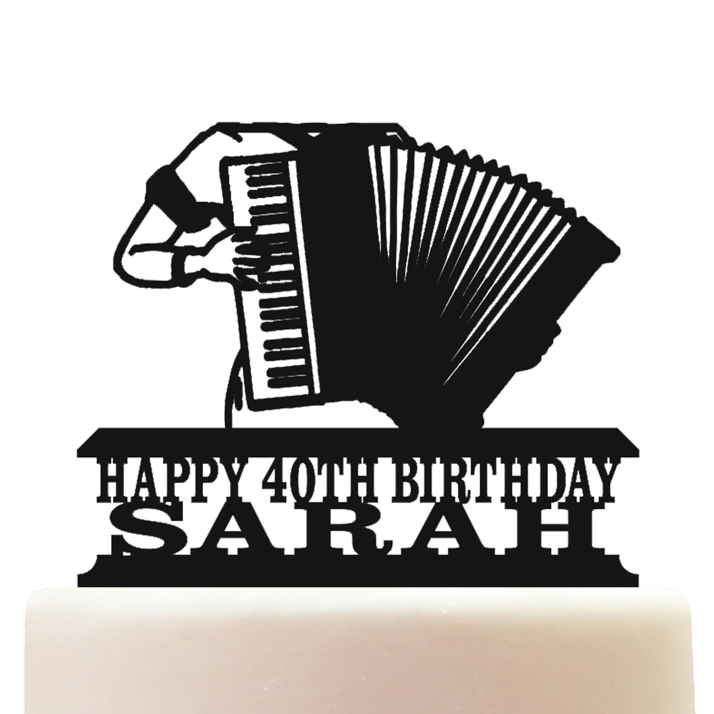 accordion cake topper decorations personalized acrylic