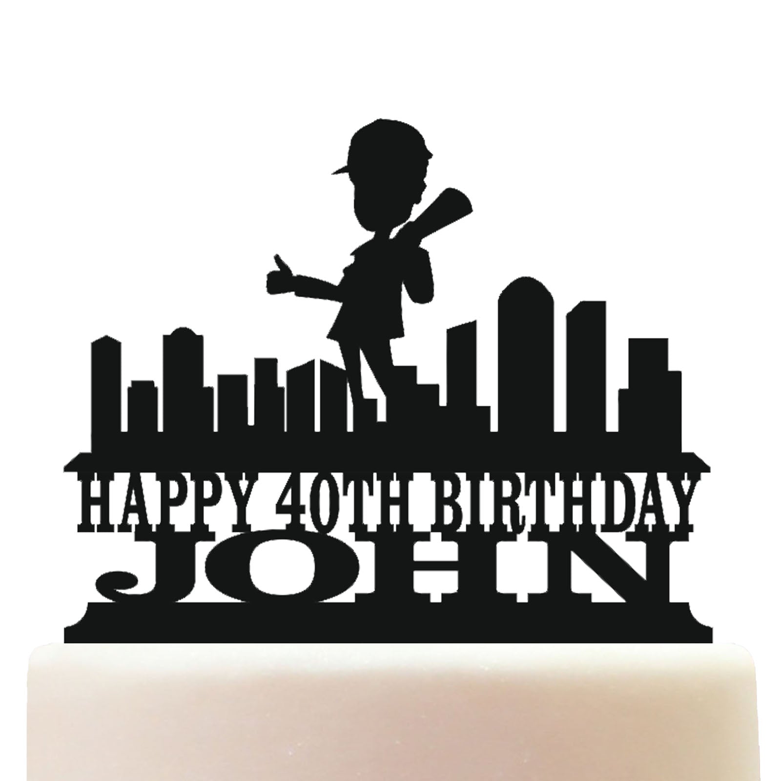 male architect cake topper decorations personalized acrylic