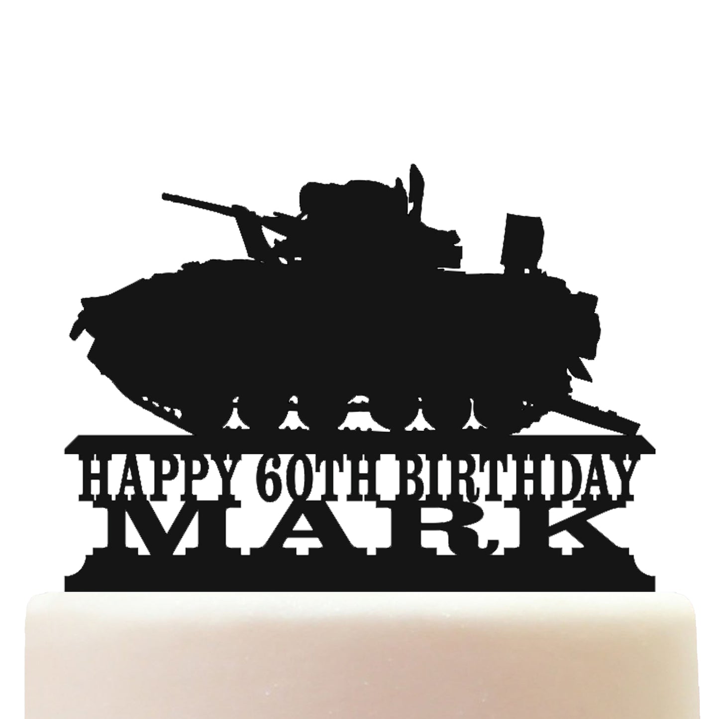 Armoured Infantry Fighting Vehicle Cake Topper Decorations Personalized Acrylic