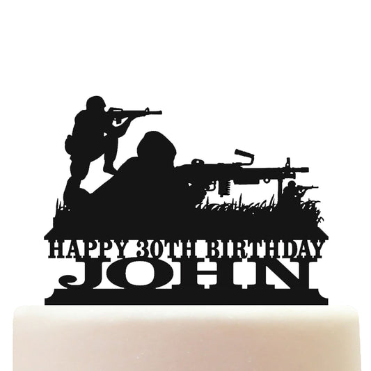 Army Commando Special Ops Cake Topper Decorations Personalized Acrylic