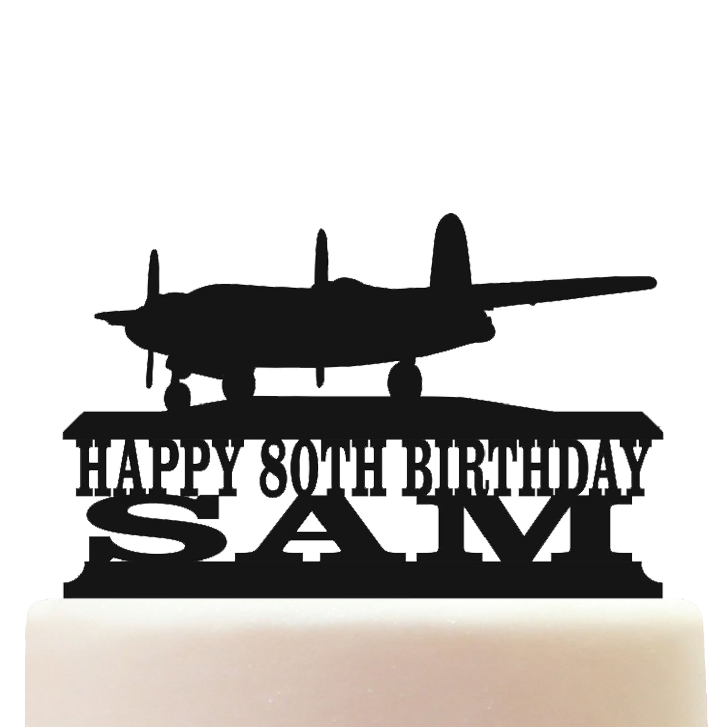 B26 Marauder Bomber Cake Topper Decorations Personalized Acrylic