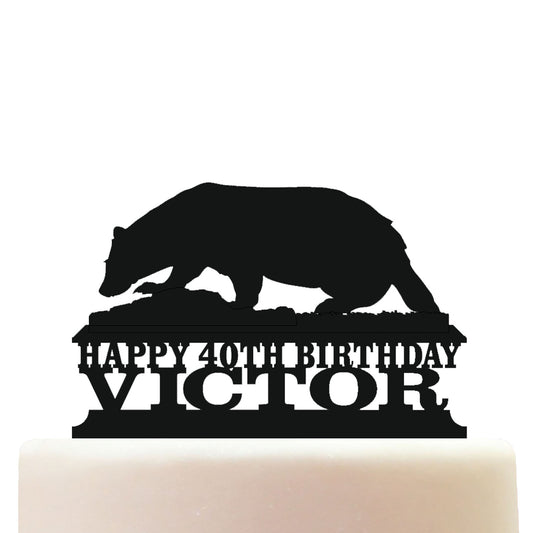 Badger Cake Topper Decorations Personalized Acrylic