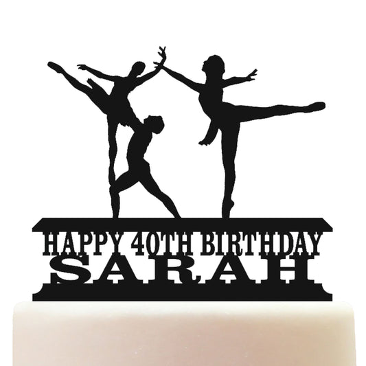 Ballerina Birthday Cake Topper Decorations Personalized Acrylic