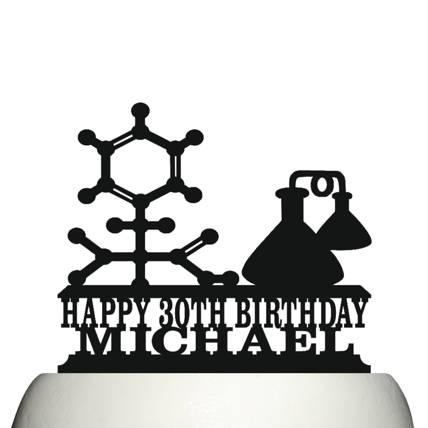 biochemistry cake topper decorations personalized acrylic