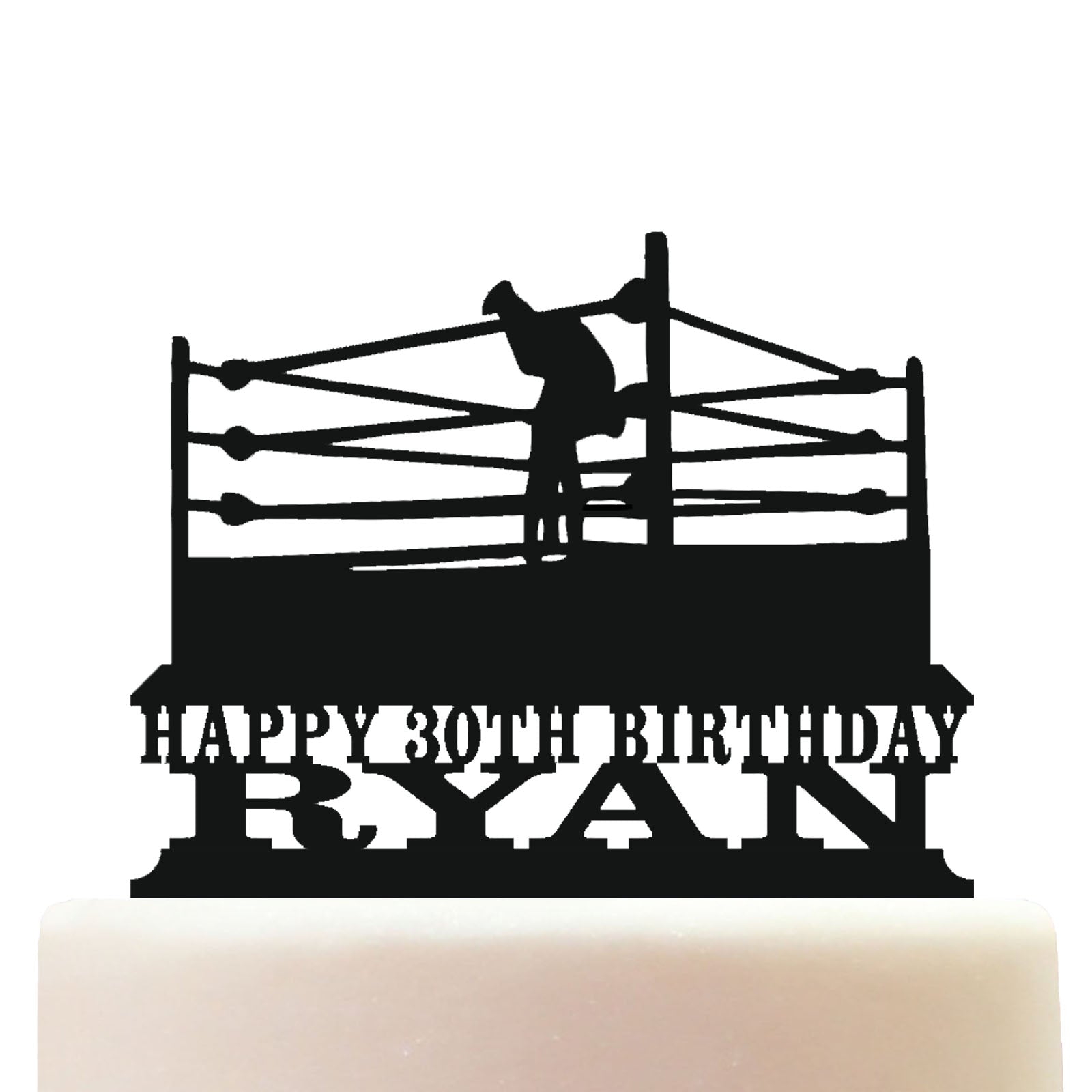 wrestling body slam cake topper decorations personalized acrylic