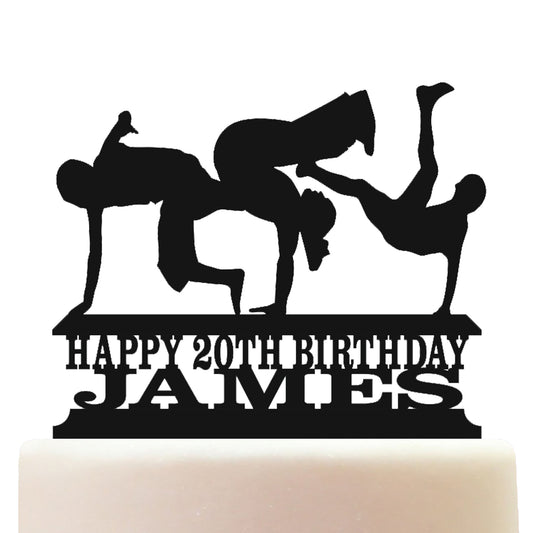 Break Dancing Cake Topper Decorations Personalized Acrylic