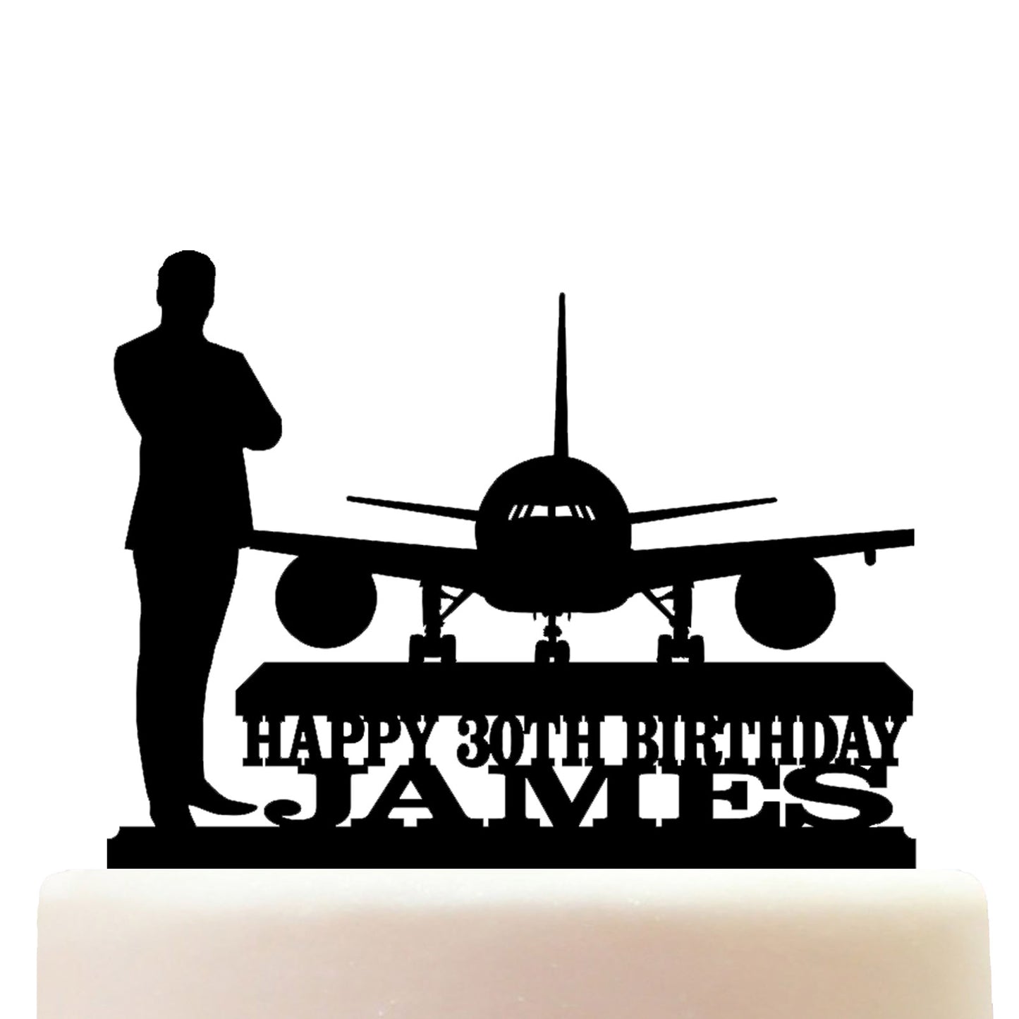 male cabin crew cake topper decorations personalized acrylic