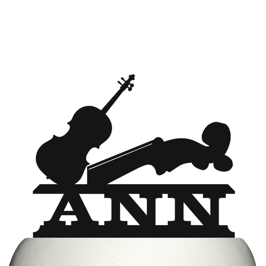 cello cake topper decorations personalized acrylic