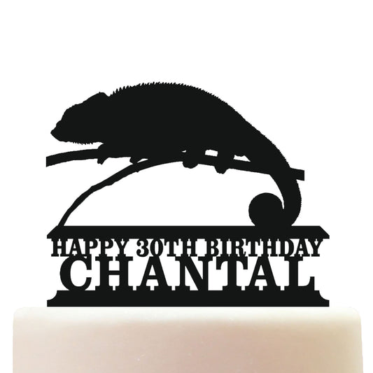 Chameleon Cake Topper Decorations Personalized Acrylic