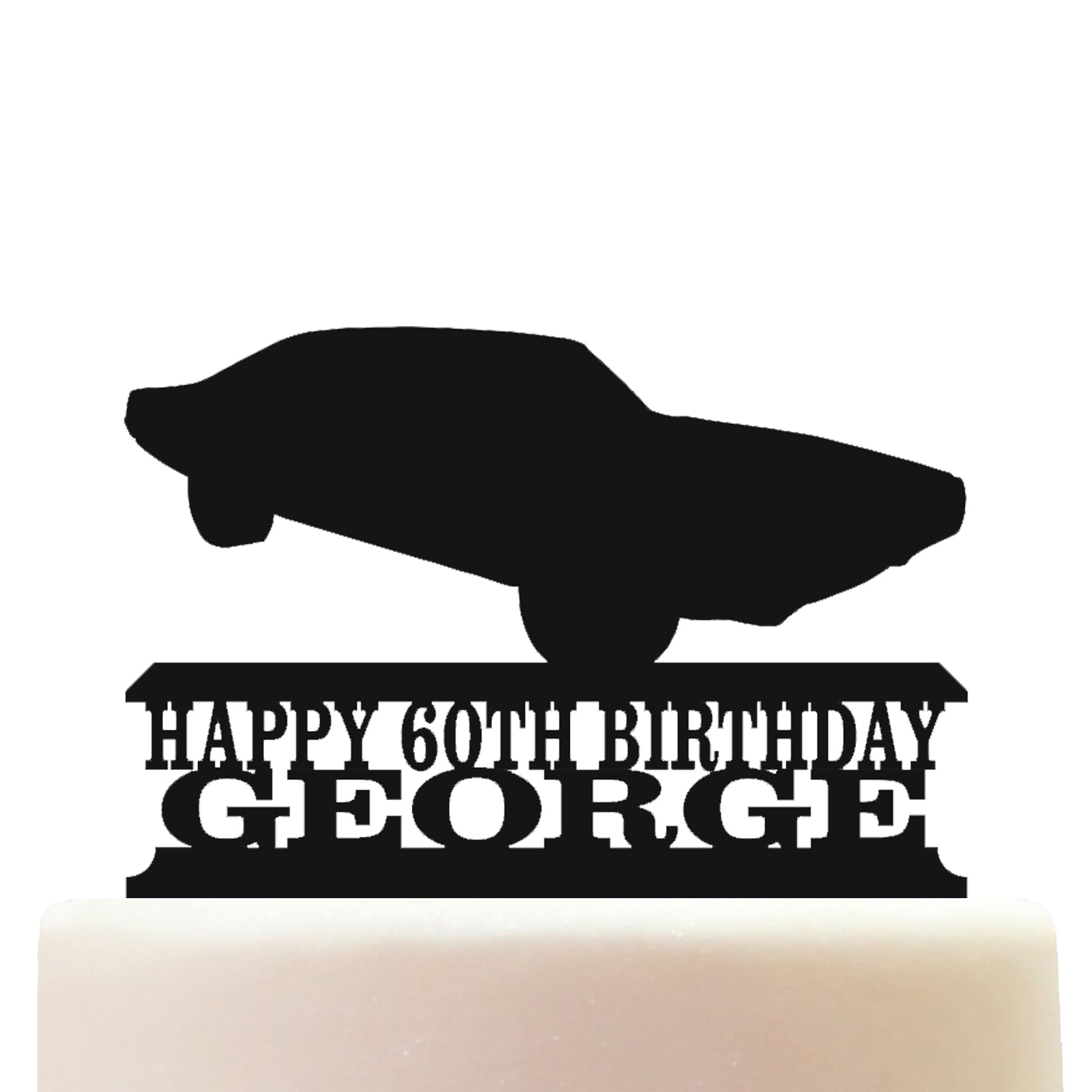 Charger 1969 Muscle Car Cake Topper Decorations Personalized Acrylic