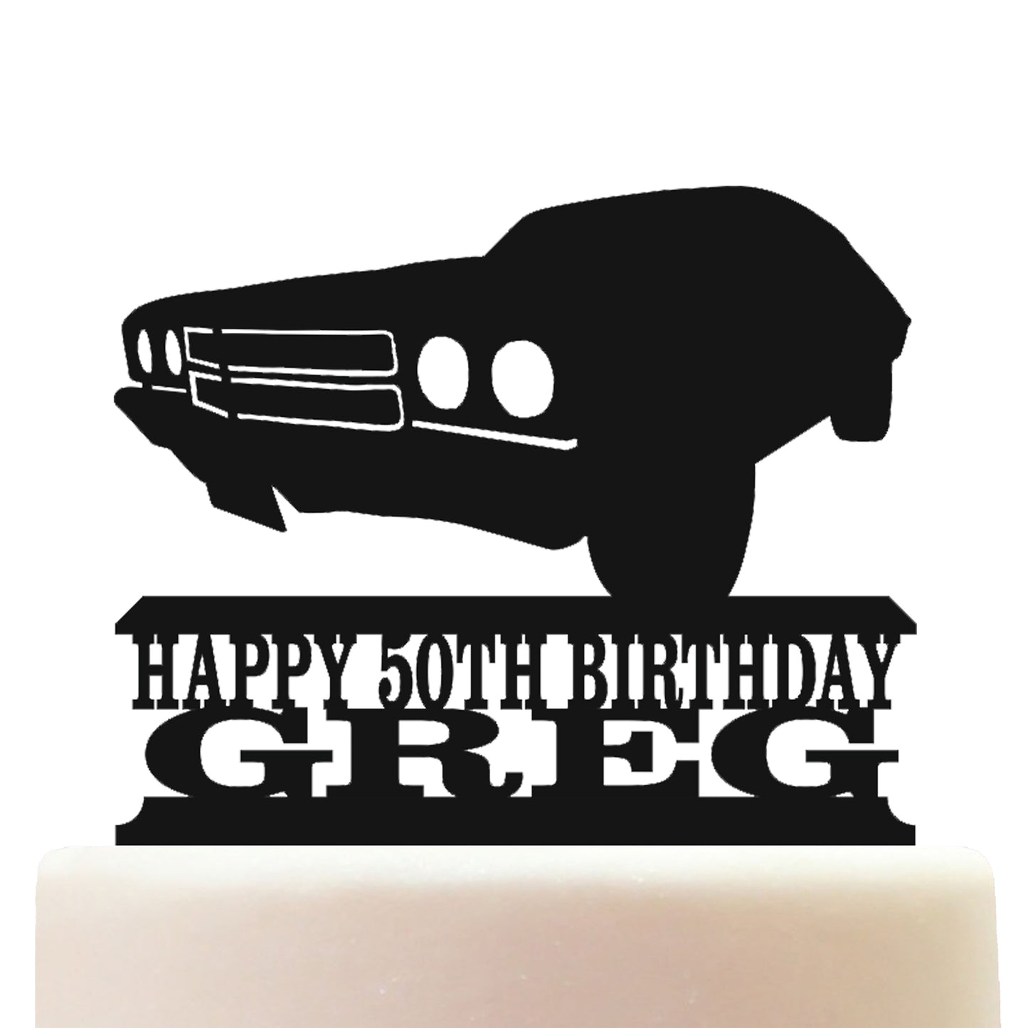 1970 Chevelle SS Classic Car Cake Topper Decorations Personalized Acrylic