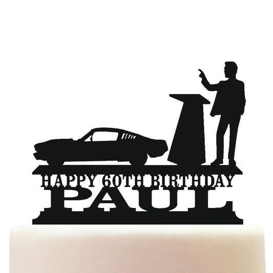 classic car auctioneer cake topper decorations personalized acrylic