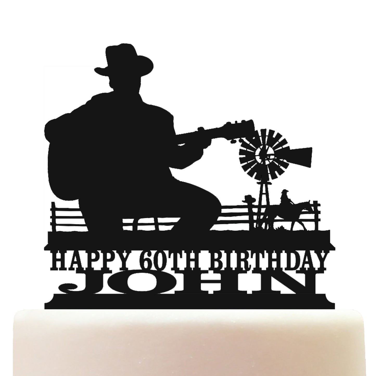 male country and western singer cake topper decorations personalized acrylic