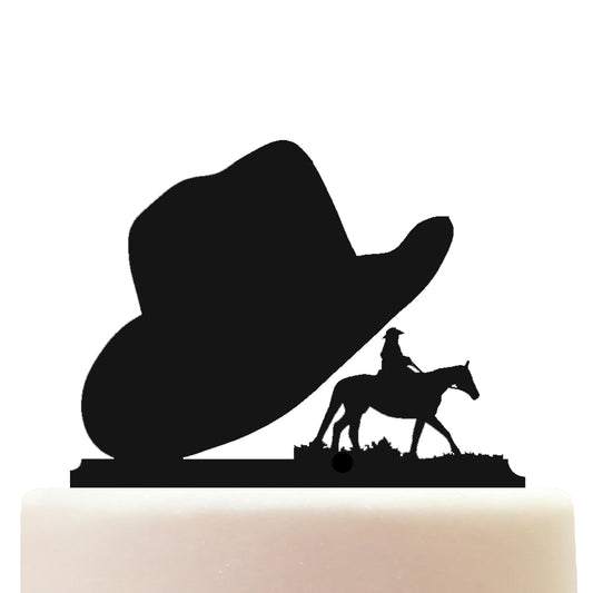 Cowboy Hat Cake Topper Decorations Personalized Acrylic