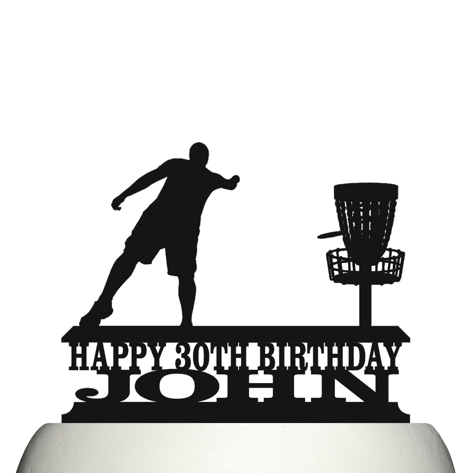 disc golf cake topper decorations personalized acrylic