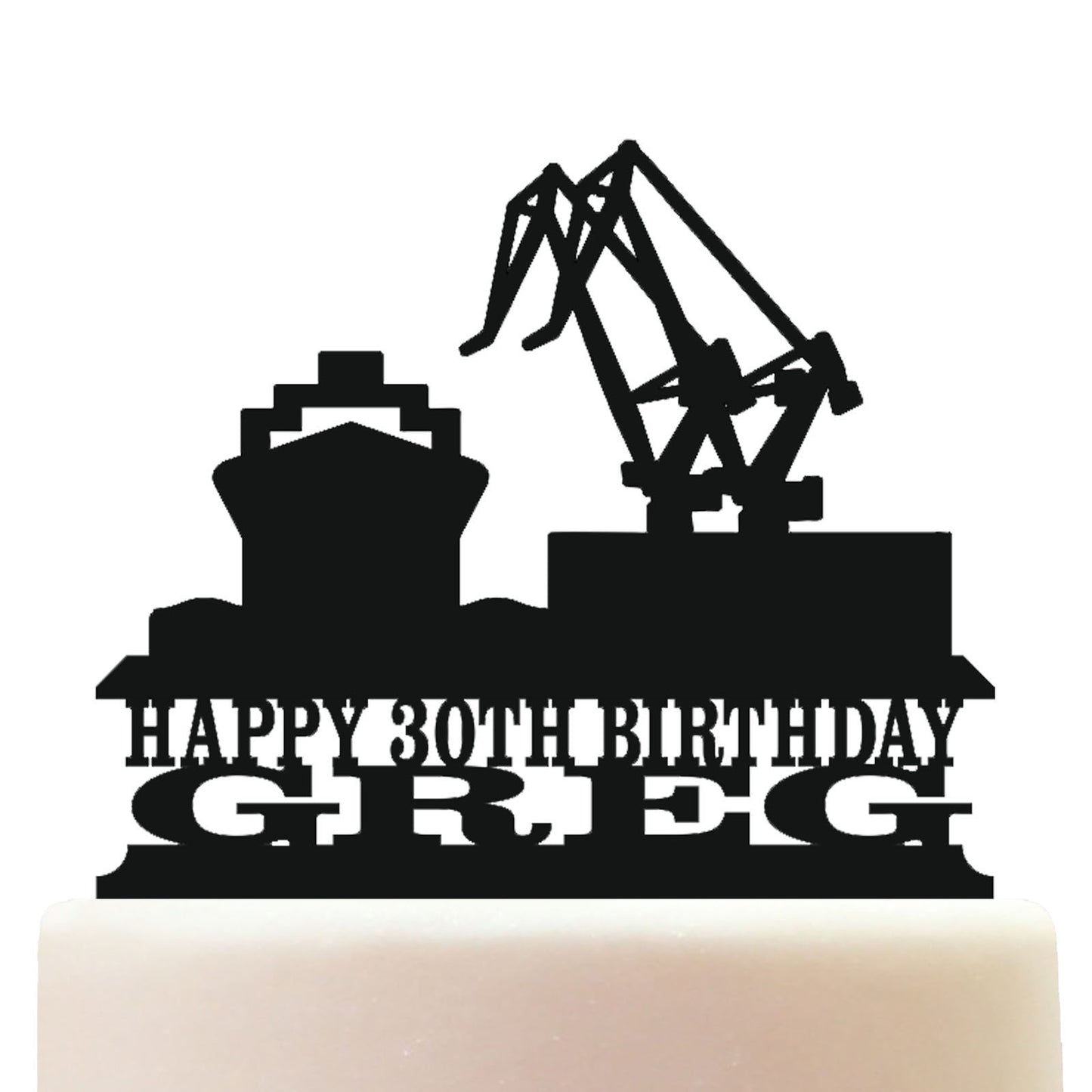 dockworker and docks cake topper decorations personalized acrylic