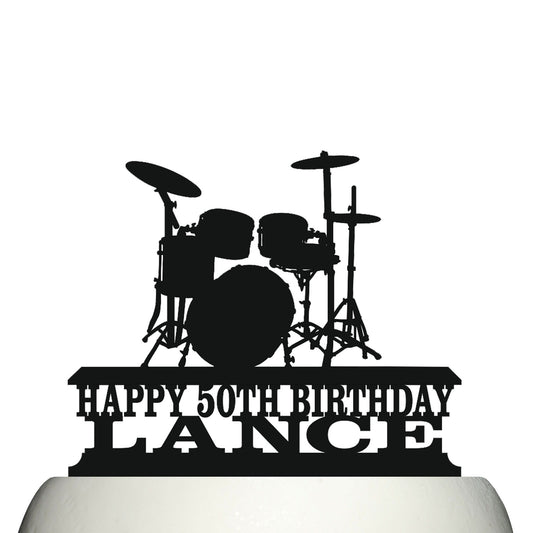 drum kit cake topper decorations personalized acrylic