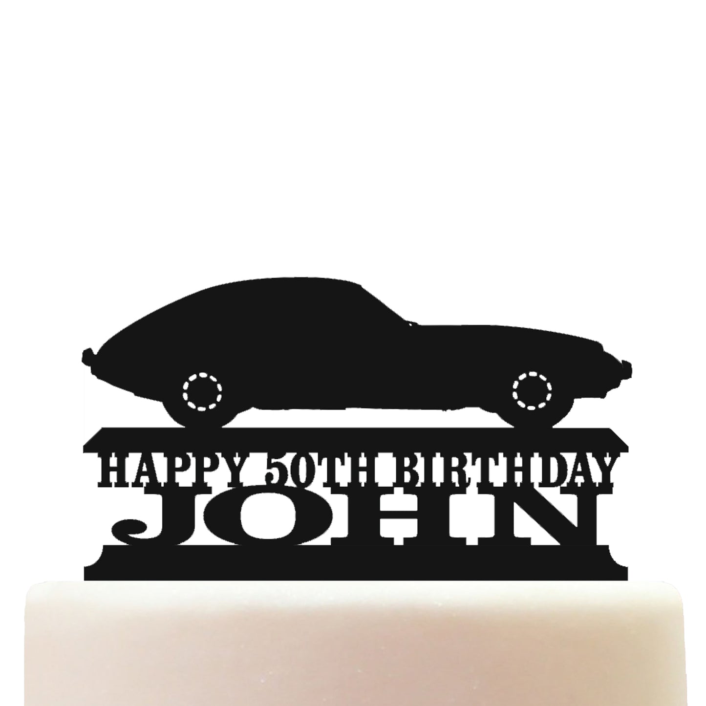 60s british classic car cake topper decorations personalized acrylic