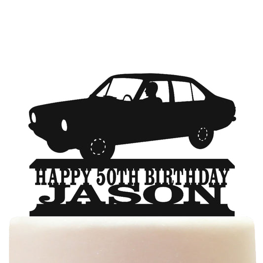 MK2 Escort Classic Car Cake Topper Decorations Personalized Acrylic