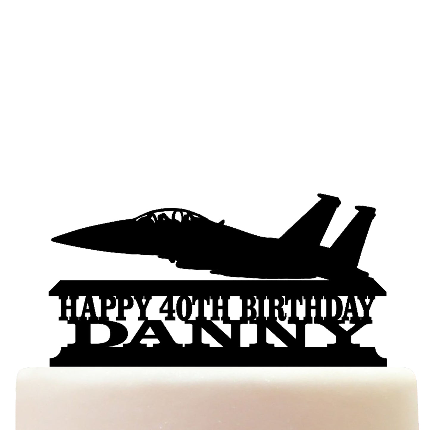 F15 Fighter Plane Cake Topper Decorations Personalized Acrylic