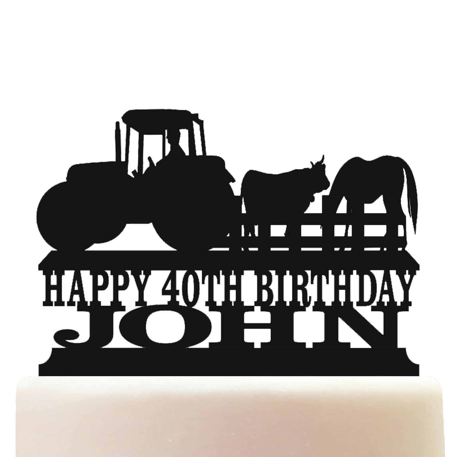 farmer cake topper decorations personalized acrylic