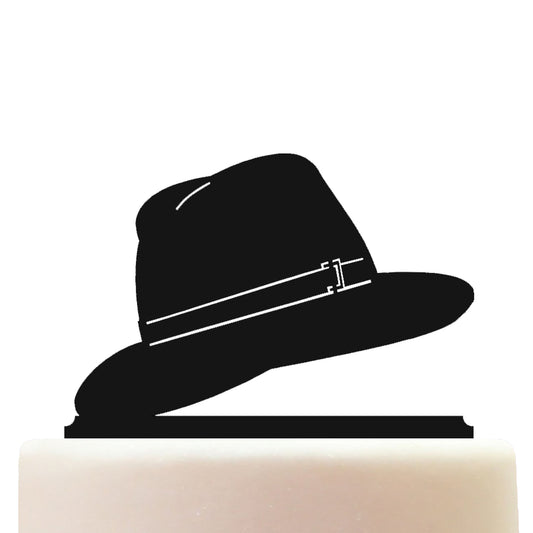 Fedora Hat Cake Topper Decorations Personalized Acrylic