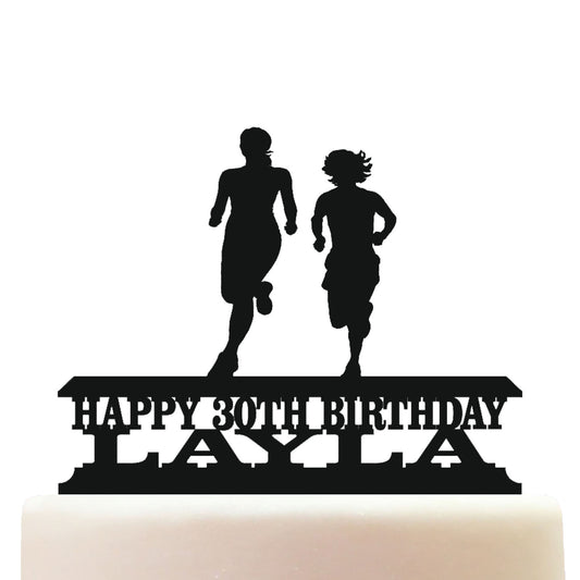 female runner cake topper decorations personalized acrylic