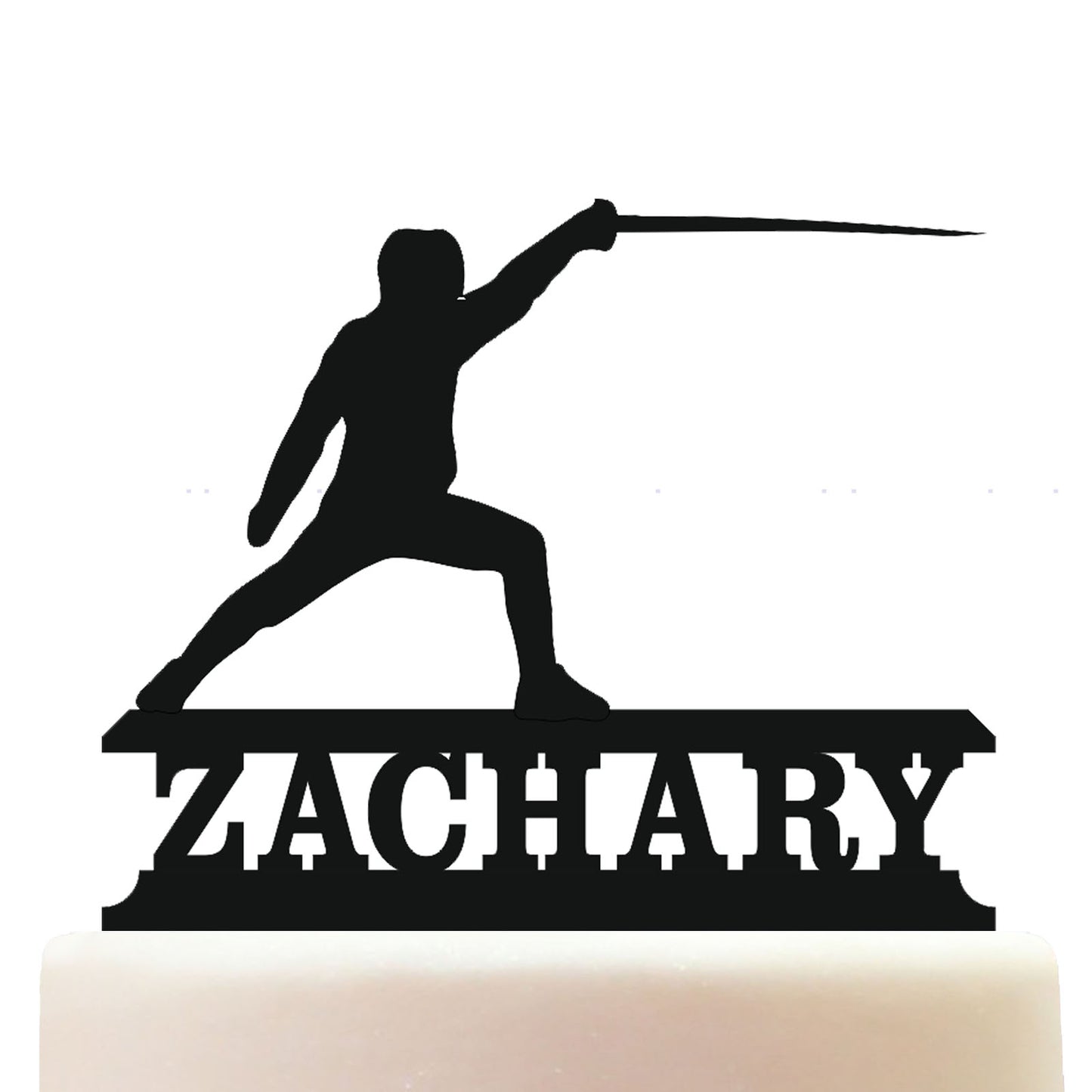 fencing cake topper decorations personalized acrylic