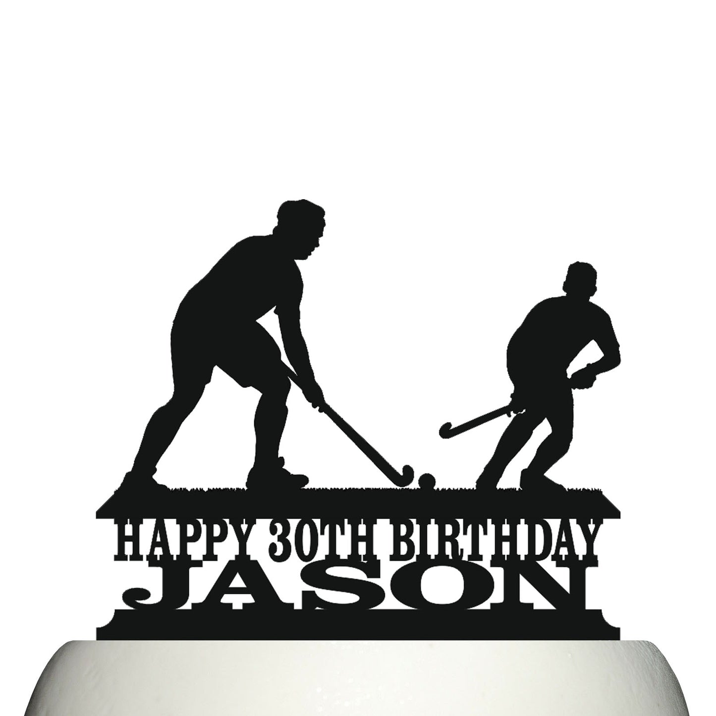 male field hockey cake topper decorations personalized acrylic