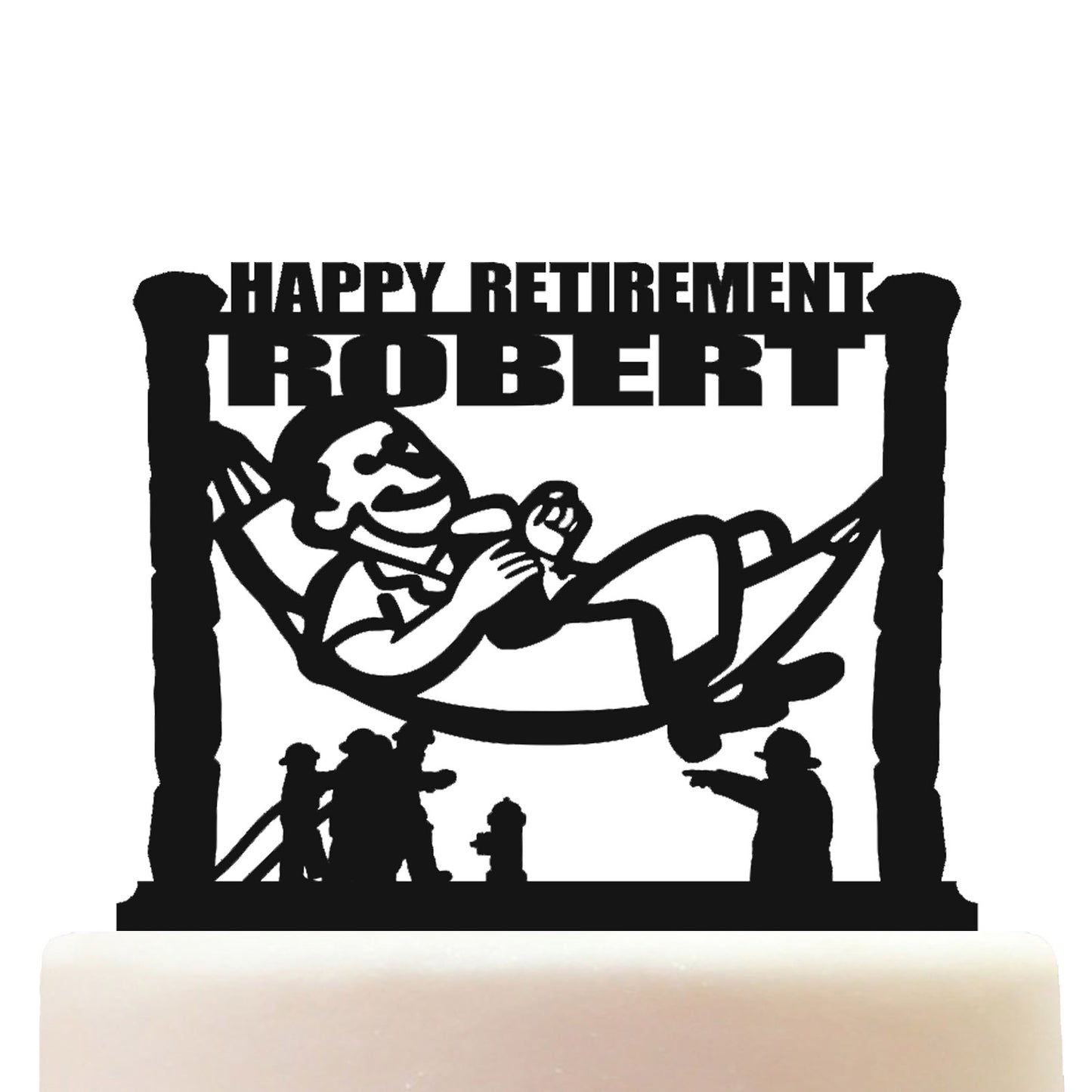 Firefighter Retirement Cake Topper Decorations Personalized Acrylic