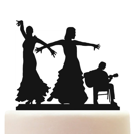 Flamenco Dancers Cake Topper Decorations Personalized Acrylic