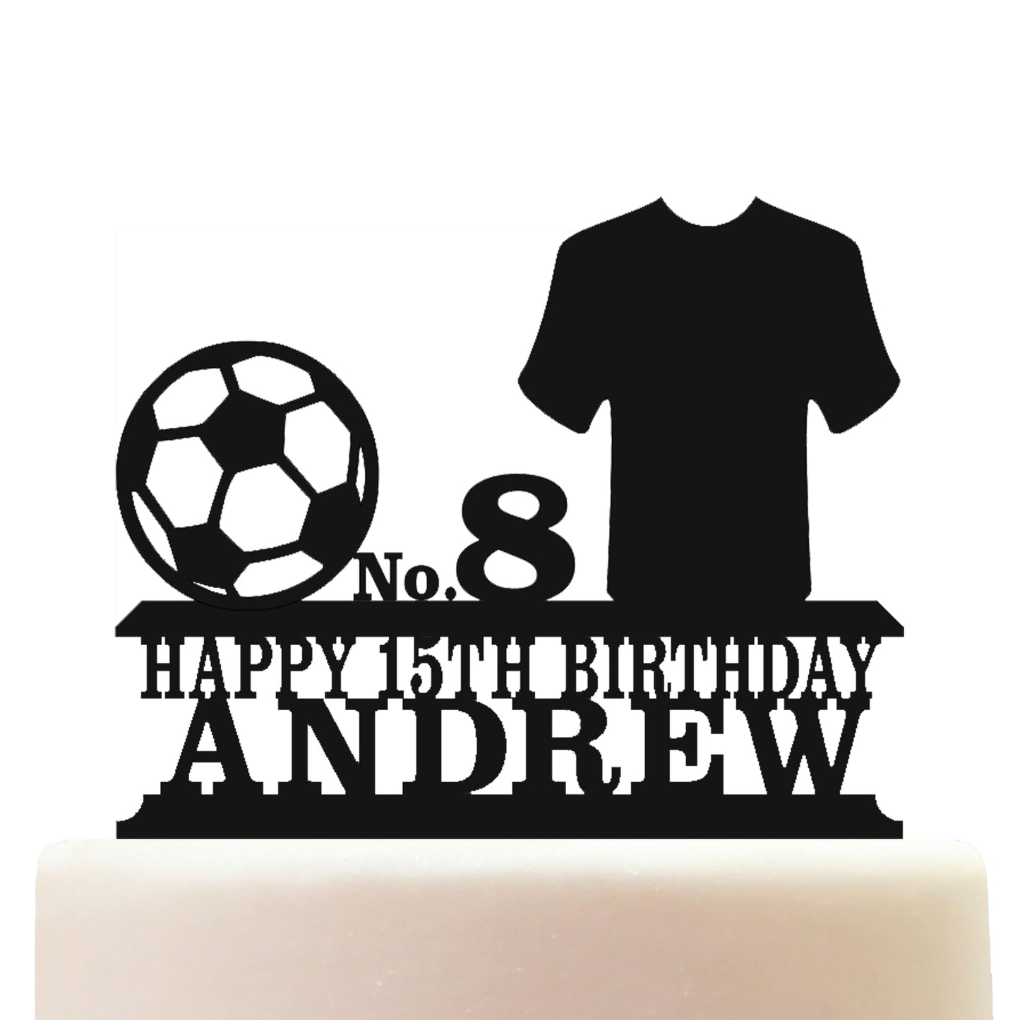 football shirt number cake topper decorations personalized acrylic