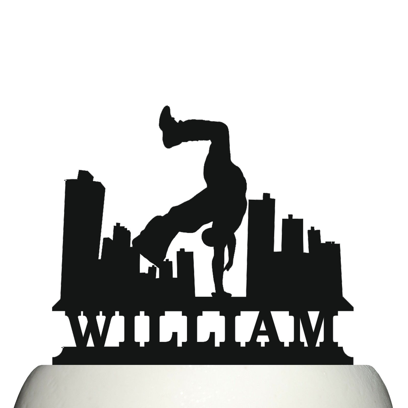 freerunning backflip cake topper decorations personalized acrylic