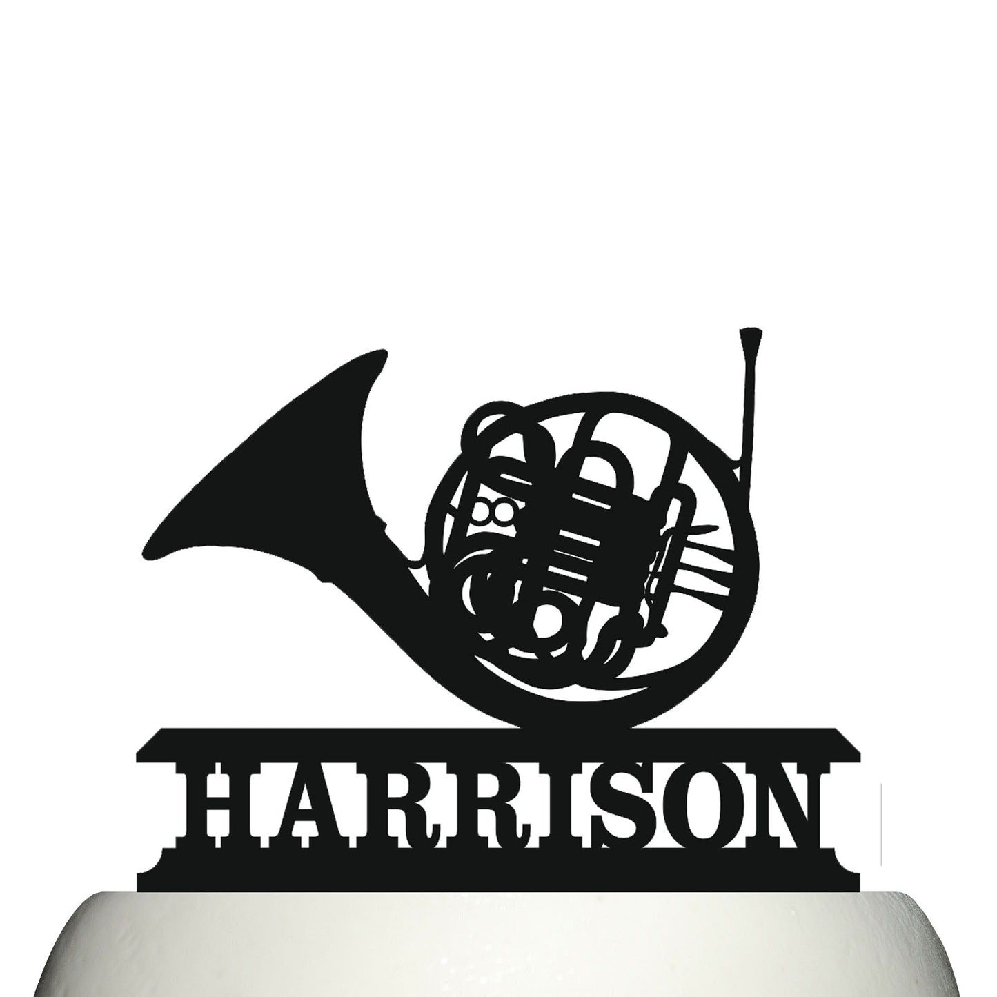 french horn cake topper decorations personalized acrylic